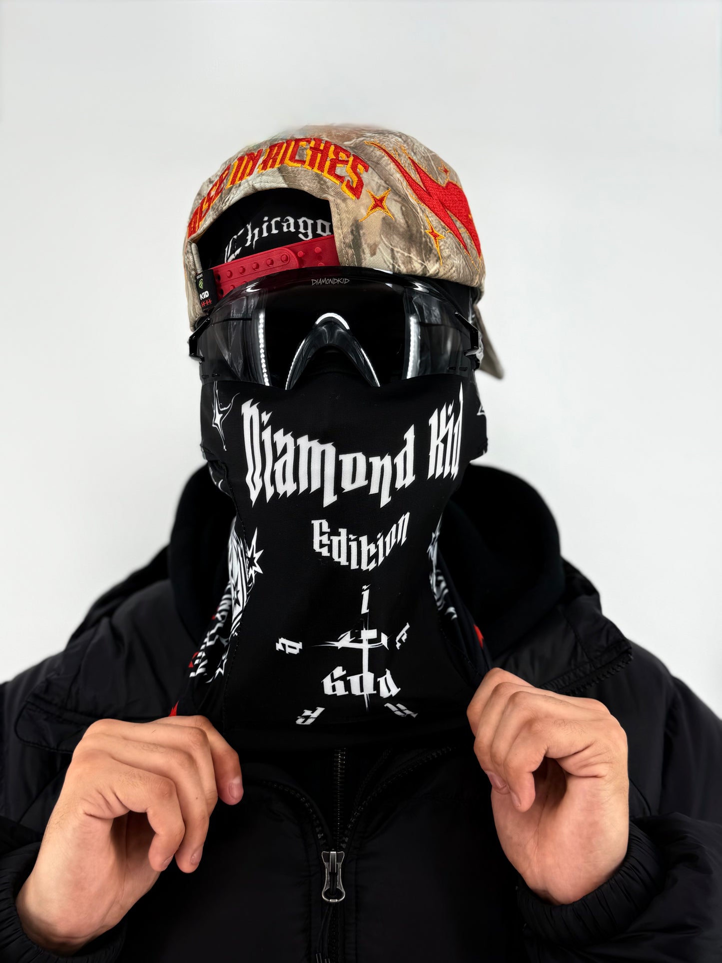 White And Black Ski Mask